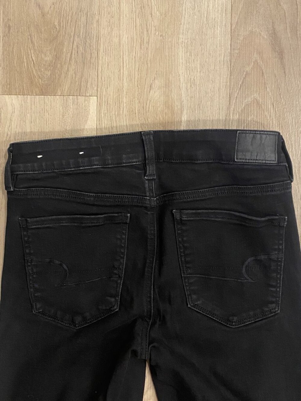American Eagle Next Level Stretch Black Jeggings Size 6 Short Petite Skinny Jean - Picture 5 of 9